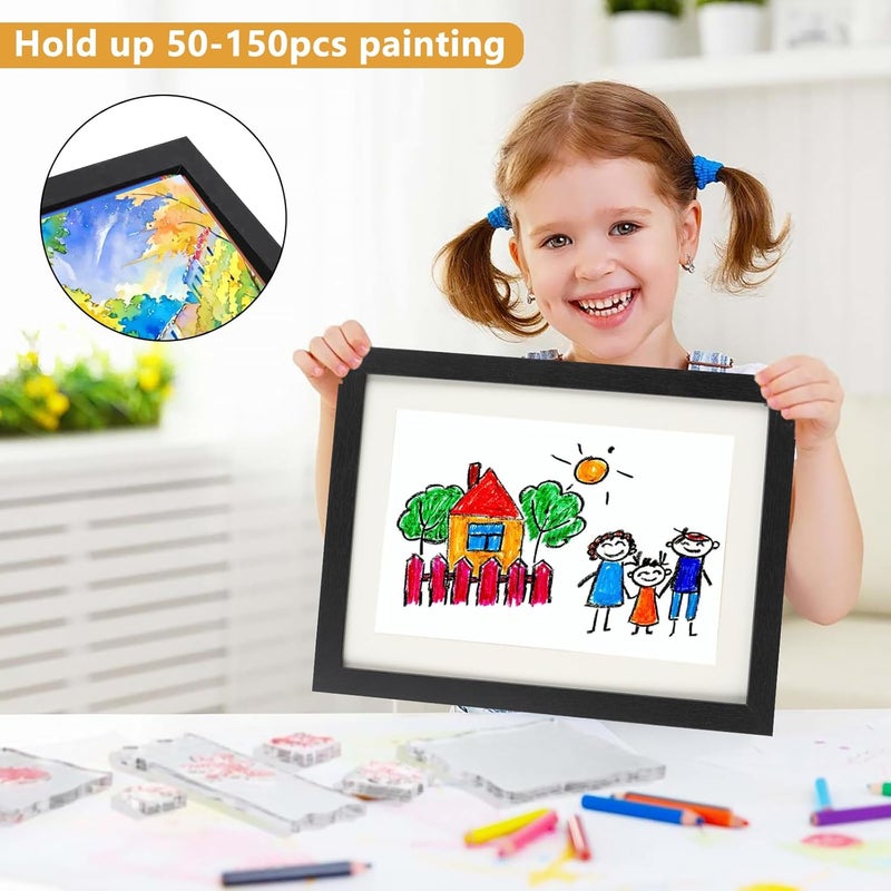 timoplus Kids Art Frames Front Opening A4, Childrens Artwork Display Picture Frame, Display Pictures in Portrait or Landscape, Artwork Display Storage Frames For Children Drawing Crafting,Holds 100 Paper Pcs - Image 5